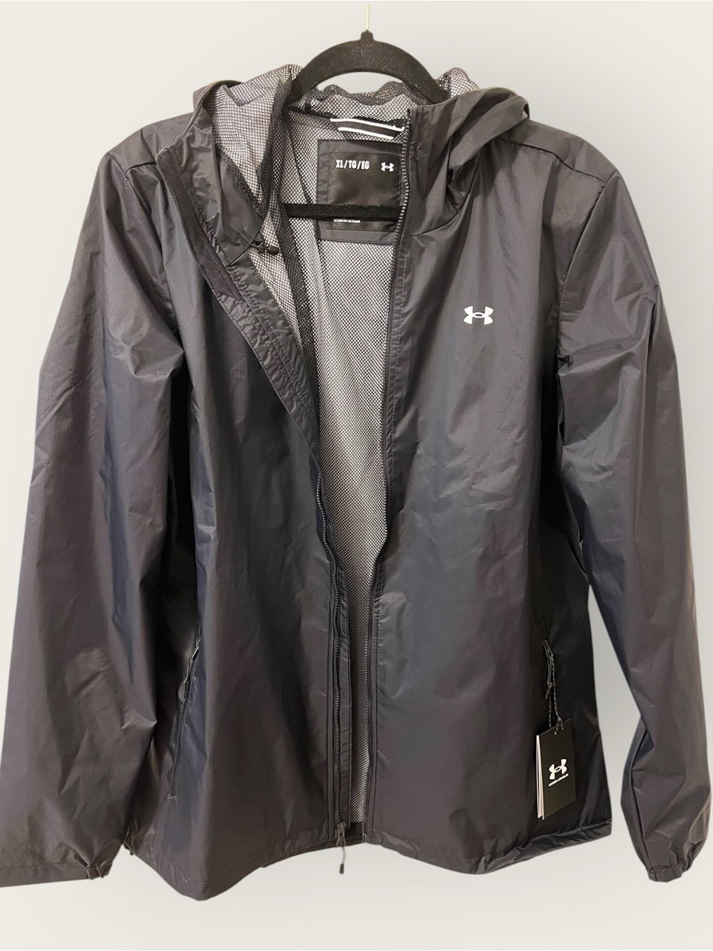 NWT Under Armour Womens XL Black UA Storm Rain Jacket